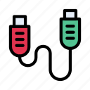 cable, connector, data, usb, wire