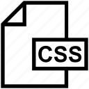 css, database, extension, file, file format