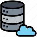 database, server, cloud, storage