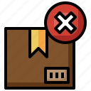 cancel, forbidden, parcel, delivery, package, box