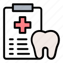 dental, report, clipboard, tooth