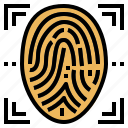 finger, fingerprint, scan, security