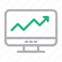 chart, graph, growth, increase, screen