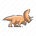 animal, dinosaur, rhino, triceratops