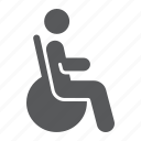 handicapped, wheelchair, handicap, disabled, person, sign, disability