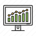 chart, computer, diagram, marketing, screen, statistics