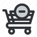 ecommerce, buy, cart, minus, remove, shopping