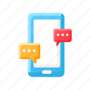 chat, conversation, live chat, message, smartphone, social media, texting