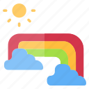 cloud, clouds, rainbow, sky, weather