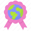 earth, environment, ecology, rosette, ribbon, world