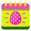 calendar, celebration, day, easter, egg