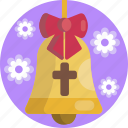 decoration, flower, easter, bow, church, bell