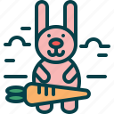 animal, carrot, easter, rabbit