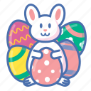 bunny, easter, egg, gift