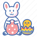 bunny, easter, egg, gift