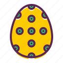 decorated, decoration, dots, easter, egg, paschal