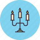 candelabra, candle, christmas, easter, light, church, dinner