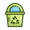 ecology, nature, recycling, trash bin