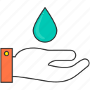 drop, green, hand, protection, safety, water