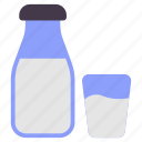 natural, milk, bottle, drink