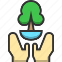 hand, conserve, eco, ecology, environment, green icon, tree