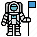 astronaut, galaxy, moon, space, suit