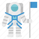 astronaut, galaxy, moon, space, suit