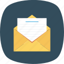 document, envelope, mail, open icon