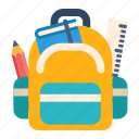 school, backpack, bag, education, baggage, stationery, schoolbag