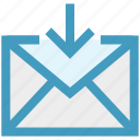 arrow, email, envelope, inbox, letter, message