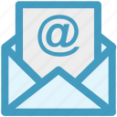 at, email, letter, message, sheet