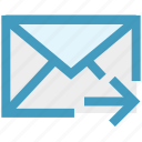 email, forward, letter, mail, message, right arrow