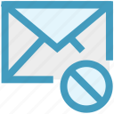 block, disable, email, envelope, letter, message