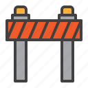 road, barrier, traffic, safety