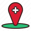 emergency, location, map, pin, navigation, gps