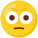 emoji, face, emoticon, angry, eyes