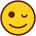 emoji, face, emoticon, winking, smiley