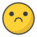 depressed, emoji, emoticon, sad