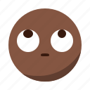 bored, emoji, emoticon, eyes, face, tired, up