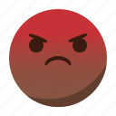 angry, emoji, emoticon, face, mad