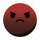 angry, emoji, emoticon, face, mad