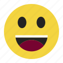 emoji, emoticon, expression, happy, laugh, smile