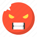 angry, emoji, emoticon, expression, face