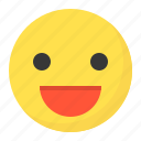 emoji, emoticon, expression, face, happy, smile