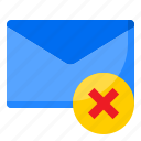 envelope, mail, email, message, delete