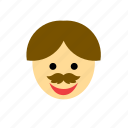 face, man, moustache, mustache, people