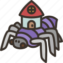 house, spider, insect, fairytale, halloween