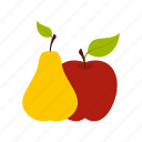 apple, diet, food, fruit, leaf, pear, ripe