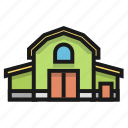 barn, building, farm, house