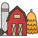 farm, barn, house, countryside, village